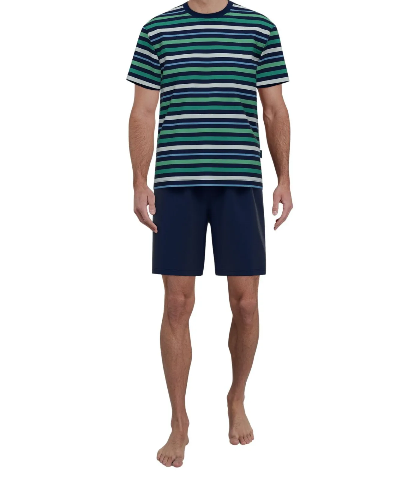 Heren Götzburg pyjama korte broek bray round dark green