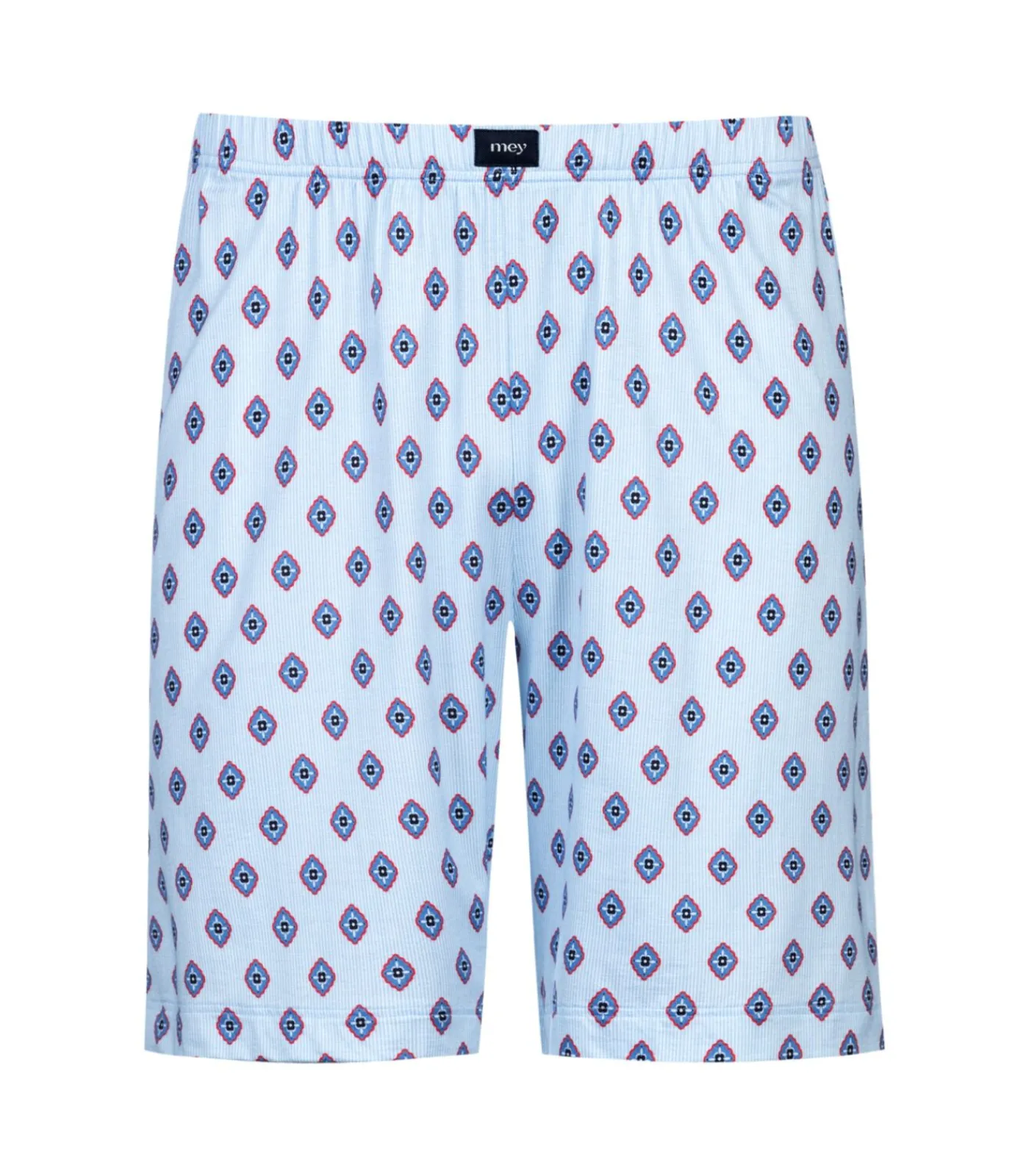 Heren Mey Pyjama Lounge Short Lichtblauw Print