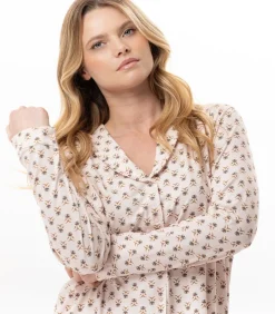 Outlet Pyjama met knopen van modal katoen TEA TIME 106 DAMES Nachtmode