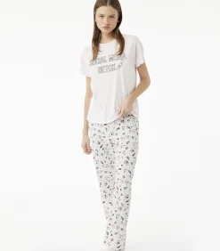 Pyjama Set Korte Mouwen Katoen Bedrukt DAMES Loungewear