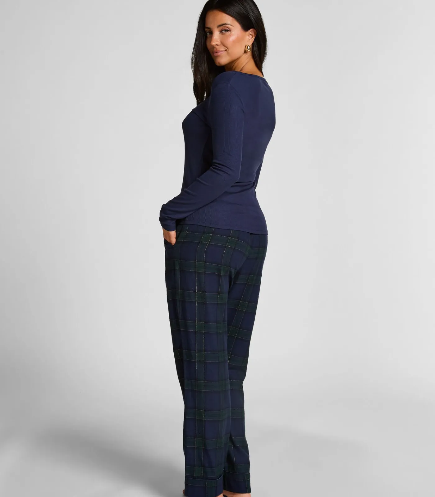 DAMES Hunkemöller Pyjamatop met lange mouwen Henley