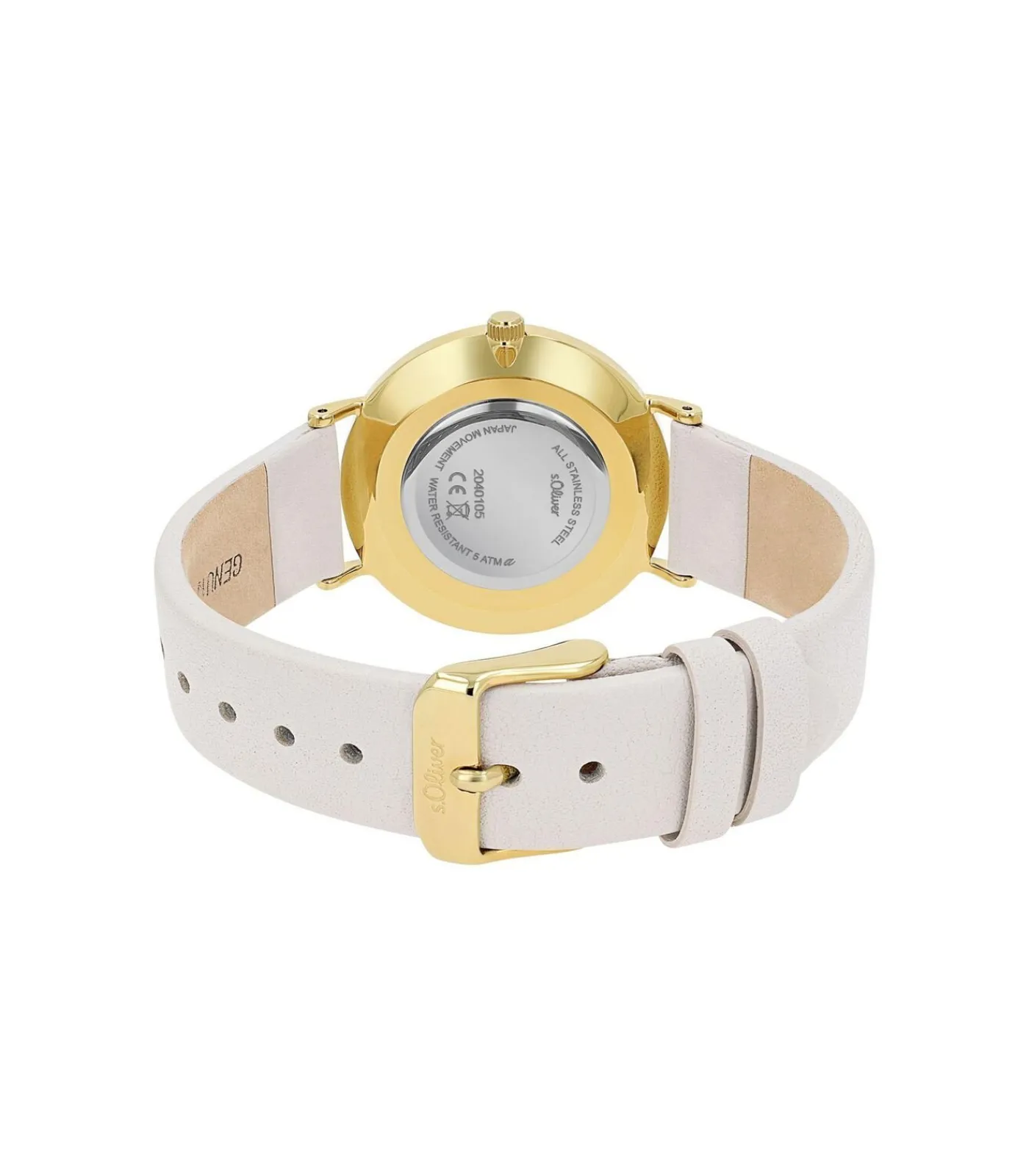 DAMES s.Oliver Quarzuhr voor dames, roestvrij staal | kunstleer