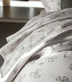 Online Quatre Feuilles - Laken in katoen satijn met print 270x300cm Lakens