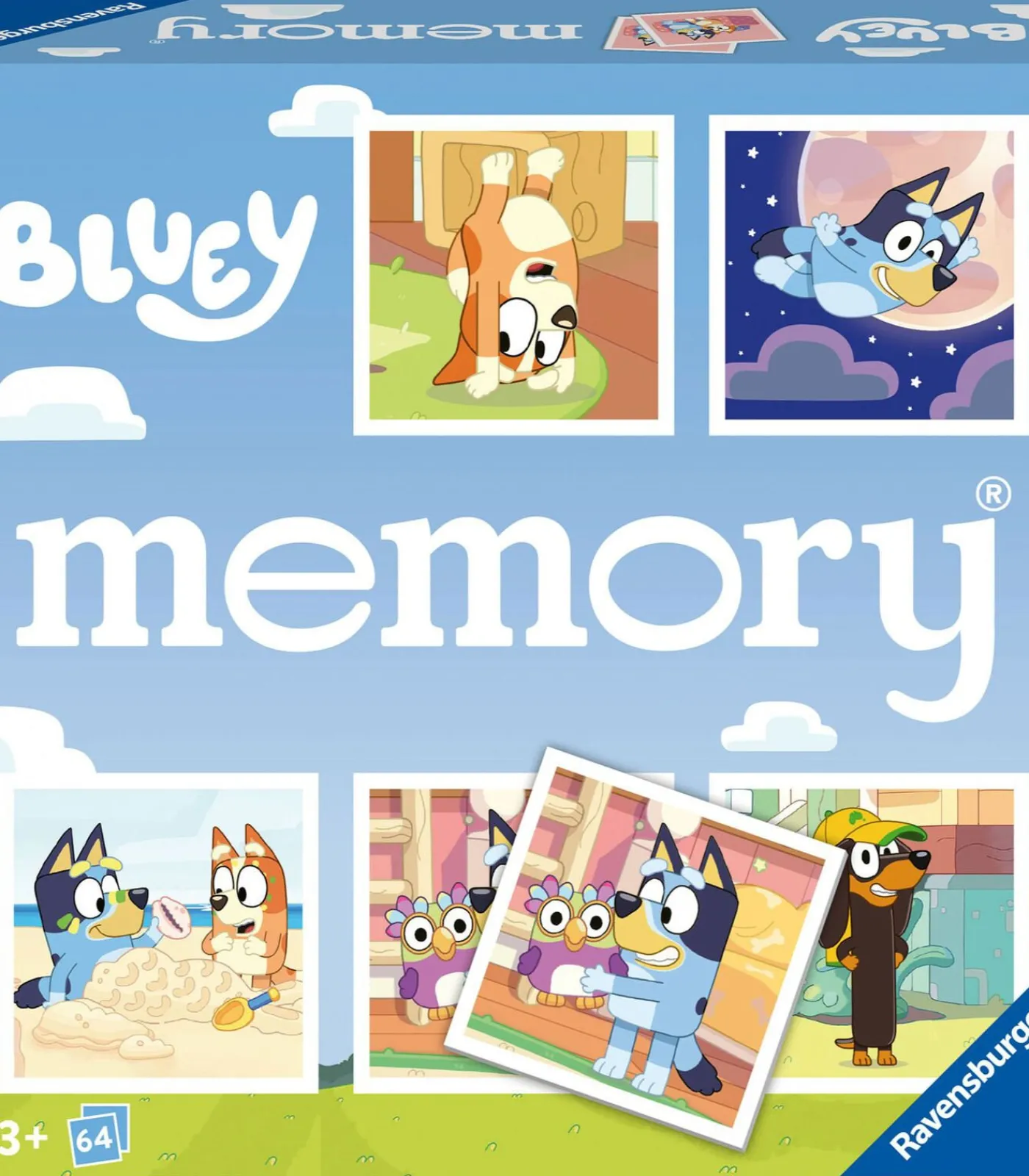 Kinderen Ravensburger Bluey memory kaartspel - klassiek geheugenspel voor kinderen