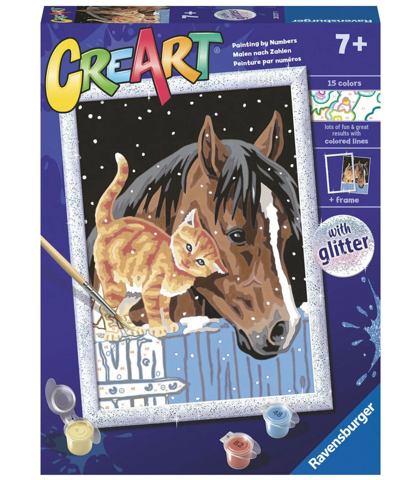 New schilderen op nummer - CreArt Vrienden in de Stal dierenpakket Kinderen Speelgoed