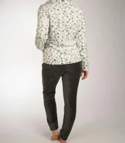 DAMES Pastunette Rebelle fleece huispak - Deluxe - Panter - Warm 2-delig huispak