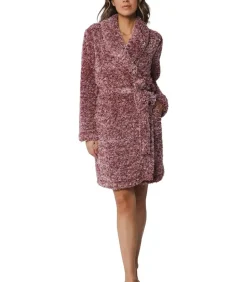 DAMES Pastunette Rebelle Teddy dames Badjas Fleece - Warme winter Ochtend jas met sjaalkraag