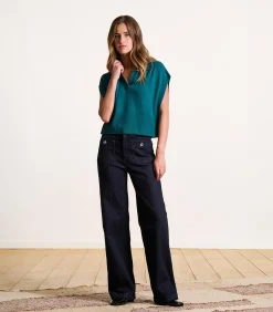 DAMES La Fée Maraboutée Rechte jeans met wijde pijpen van biologisch katoen