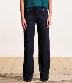 DAMES La Fée Maraboutée Rechte jeans met wijde pijpen van biologisch katoen