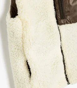 Rechte kraag-volledige ritssluiting Puffer Weste Anorak Kinderen Sportkledij