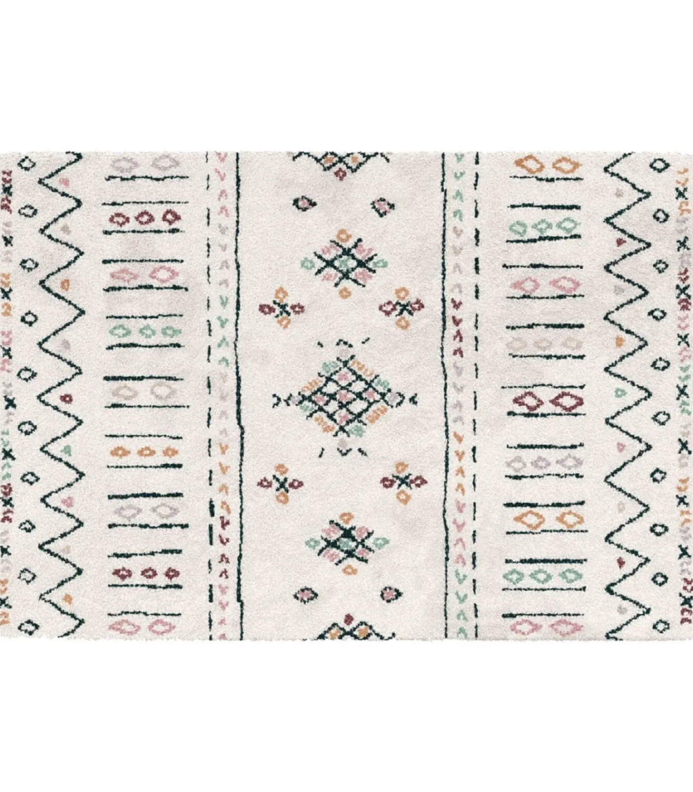 Oviala Rechthoekig hoogpolig vloerkleed met etnisch patroon 120x170 cm