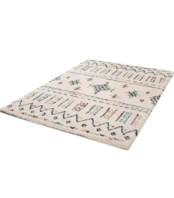 Oviala Rechthoekig hoogpolig vloerkleed met etnisch patroon 120x170 cm