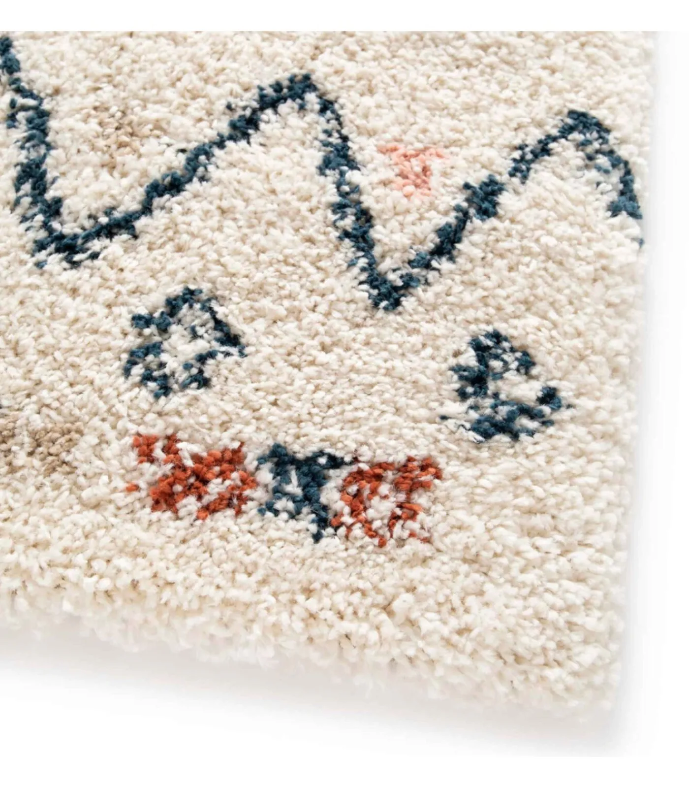 Oviala Rechthoekig hoogpolig vloerkleed met etnisch patroon 120x170 cm