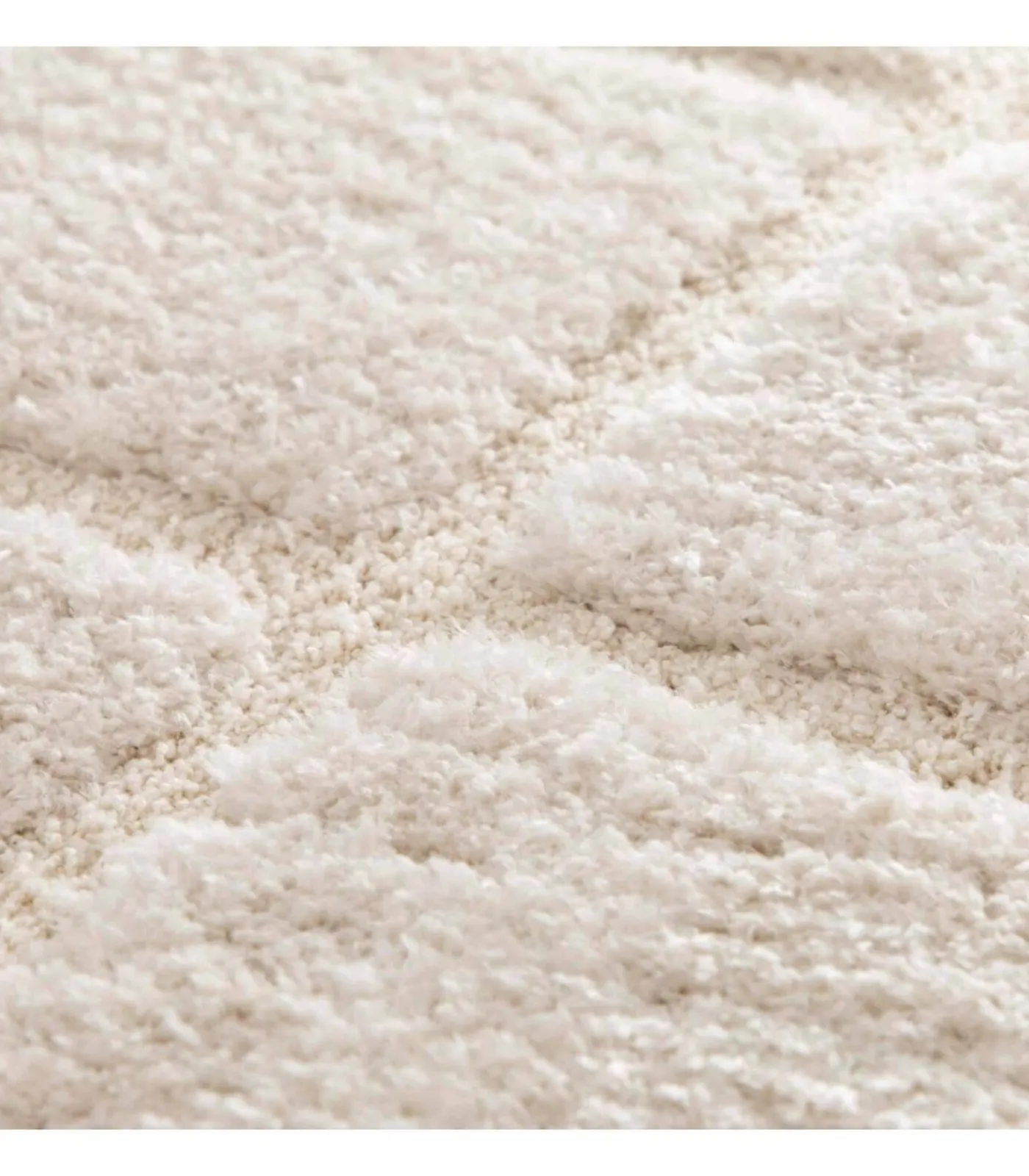 New Rechthoekig hoogpolig vloerkleed in ecru shaggy-stijl 160 x 230 cm Tapijten