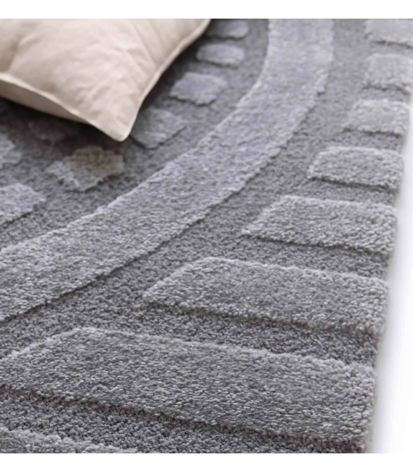 Hot Rechthoekig laagpolig vloerkleed eigentijds patroon grijs 120 x 170 cm Tapijten