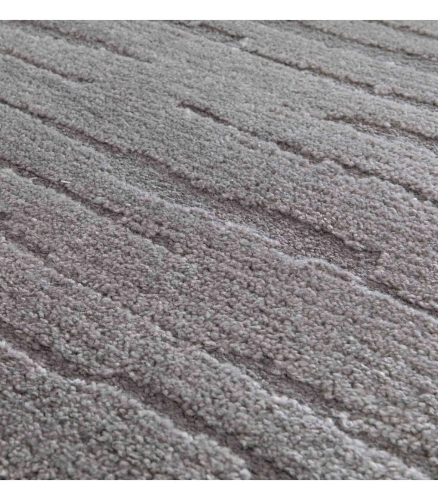 Oviala Rechthoekig laagpolig vloerkleed effen grijs patroon 160 x 230 cm