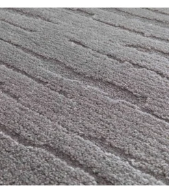 Rechthoekig laagpolig vloerkleed effen grijs patroon 120 x 170 cm Tapijten