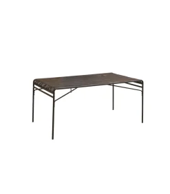 Tikamoon Rechthoekige metalen tuintafel 172 Gaby zwart