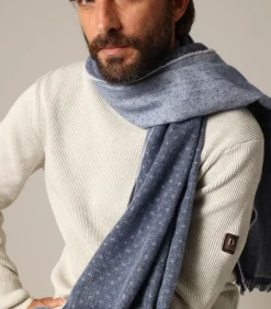 Heren Deeluxe REGAN - Herensjaal met mini-patronen, zacht en elegant