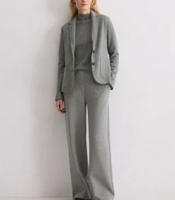 DAMES Marc O'Polo Regular blazer van krijtstreepjersey