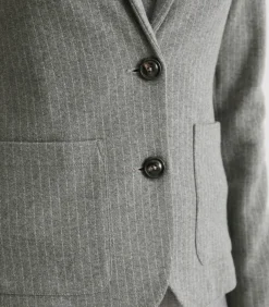 DAMES Marc O'Polo Regular blazer van krijtstreepjersey