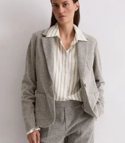 Discount Relaxte jersey tweed blazer DAMES Maatpakken & Blazers