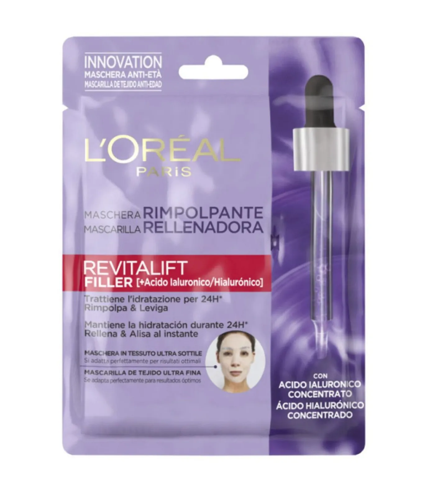 L'Oréal Paris Revitalift Filler Hyaluronzuur Plumping Masker - 30 g