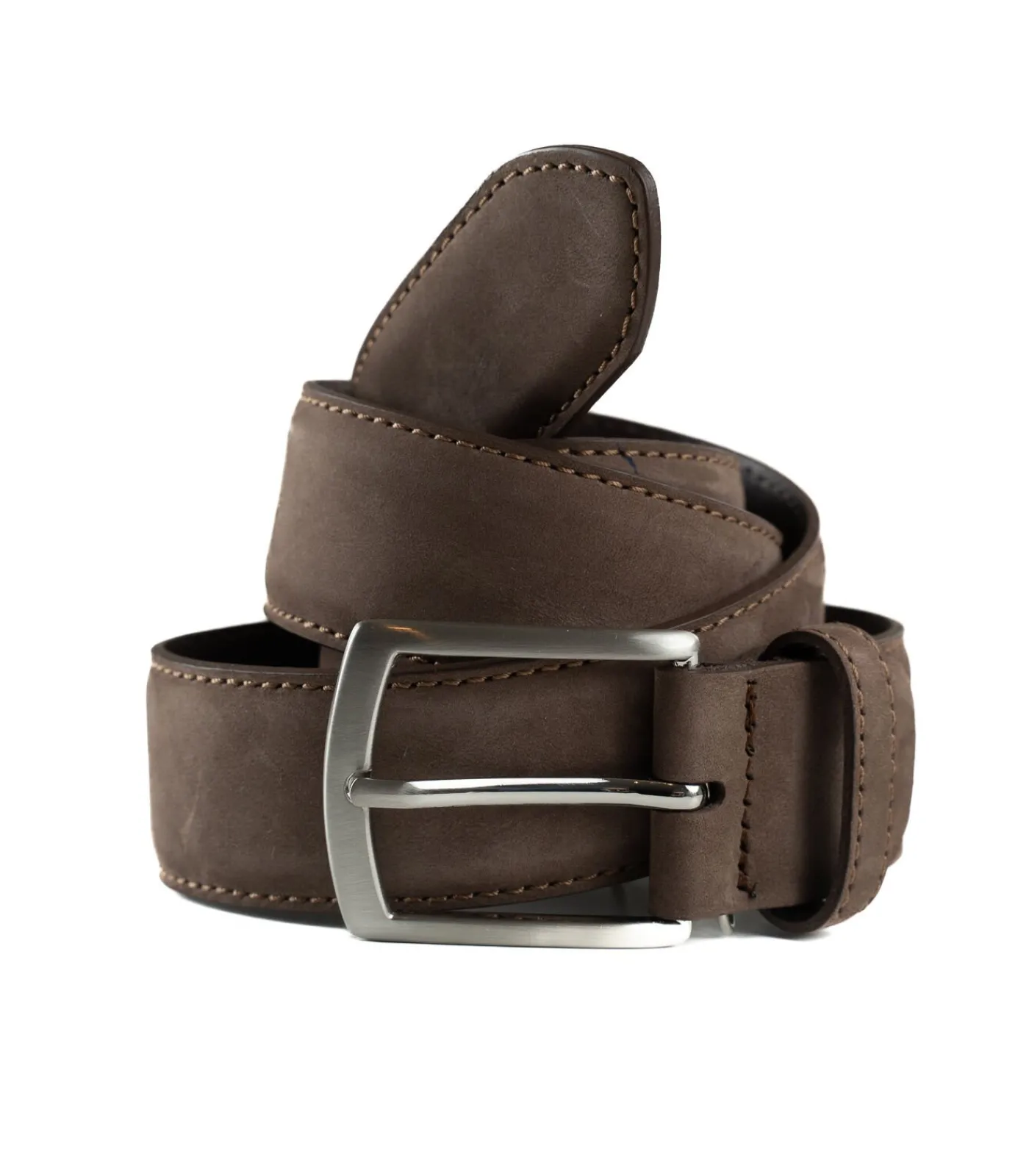 Outlet Riem 3.5 cm volnerfleder Nubuck Kaki Heren Riemen