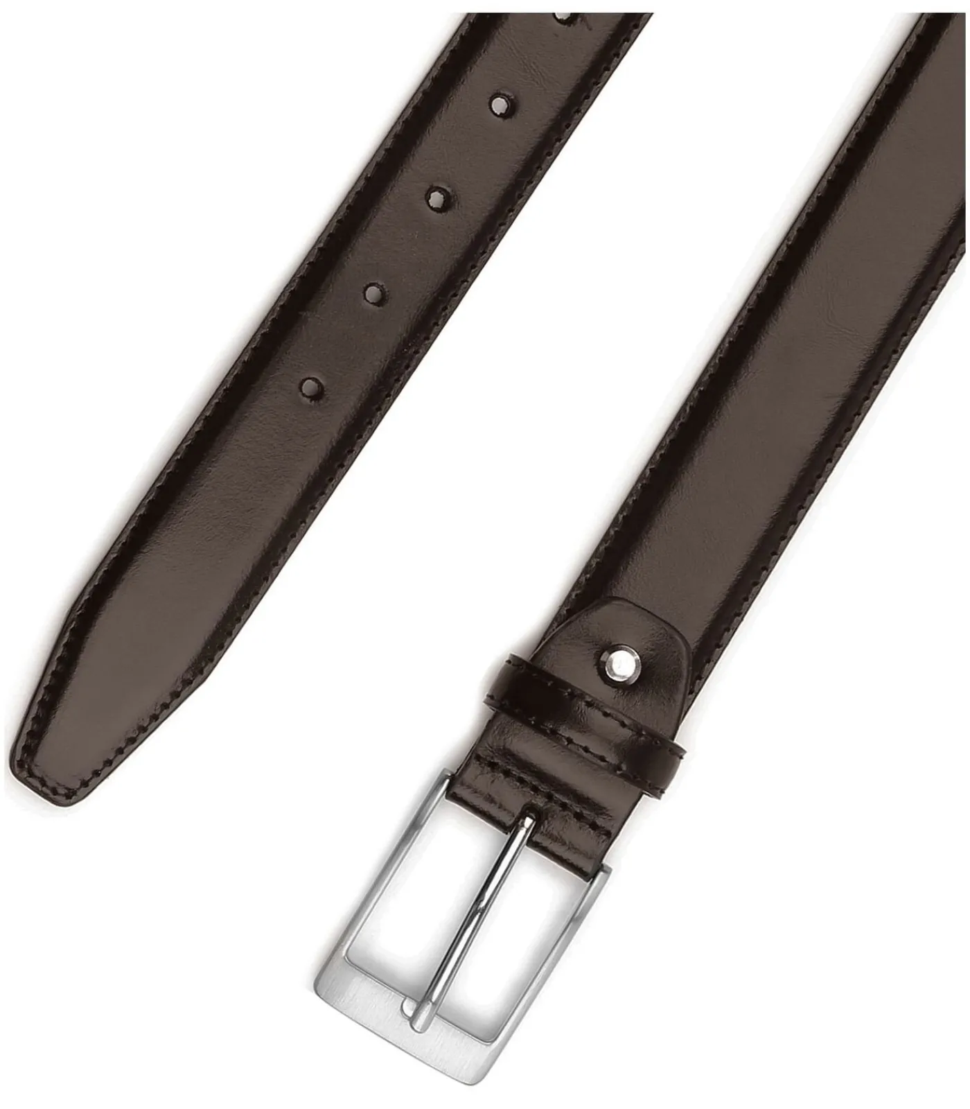 Heren Suitable Riem Donkerbruin Leer 023