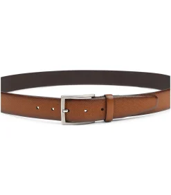 Heren Suitable Riem Structuur Leer Bruin