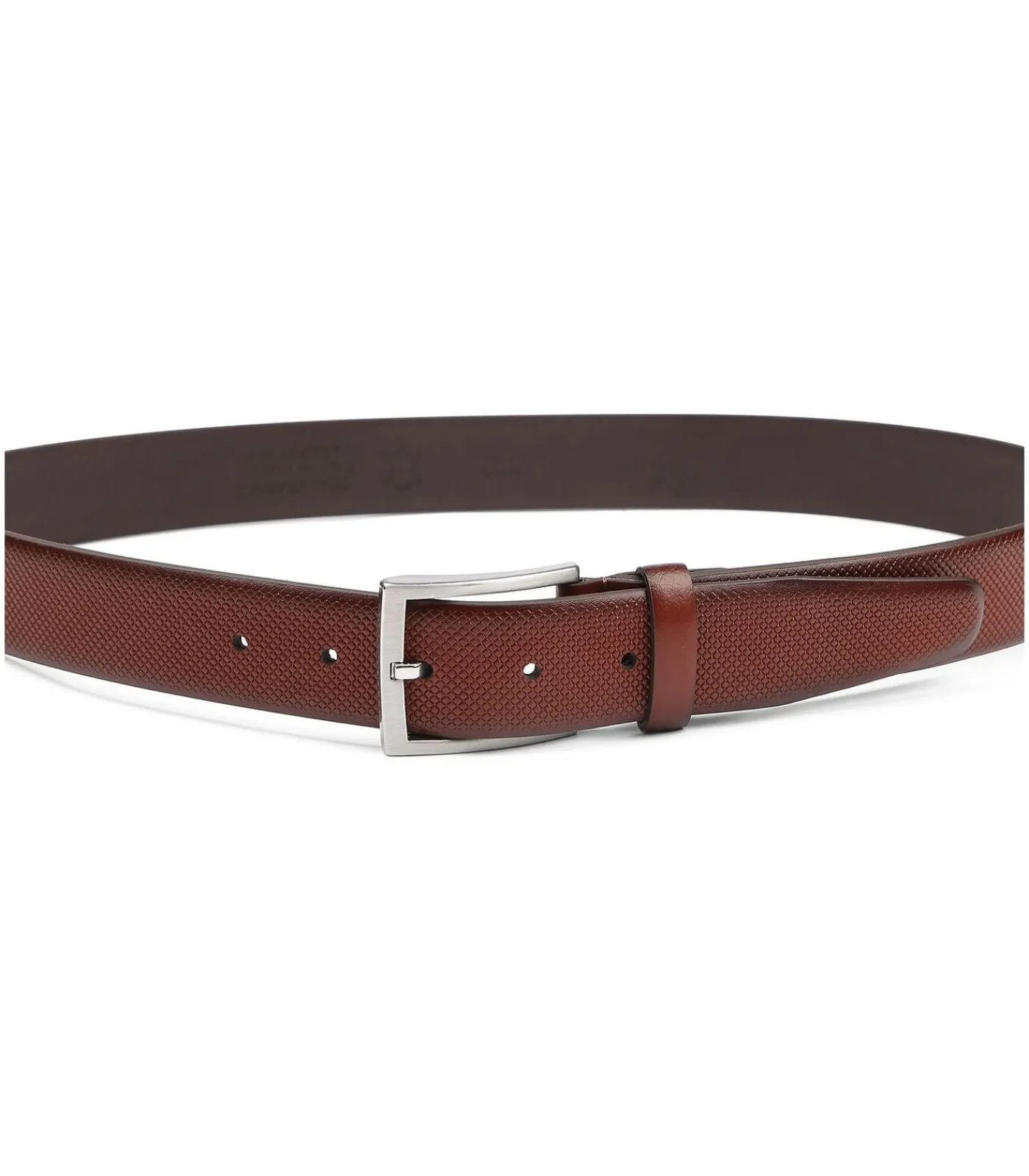 Riem Structuur Leer Cognac Heren Riemen
