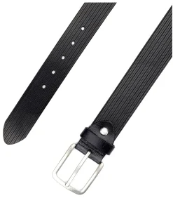 Hot Riem Structuur Leer Navy Heren Riemen