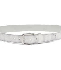 Heren Suitable Riem Structuur Leer Wit