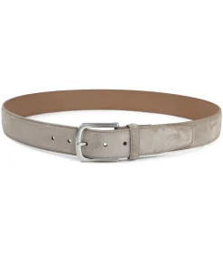 Heren Suitable Riem Suède Leer Taupe