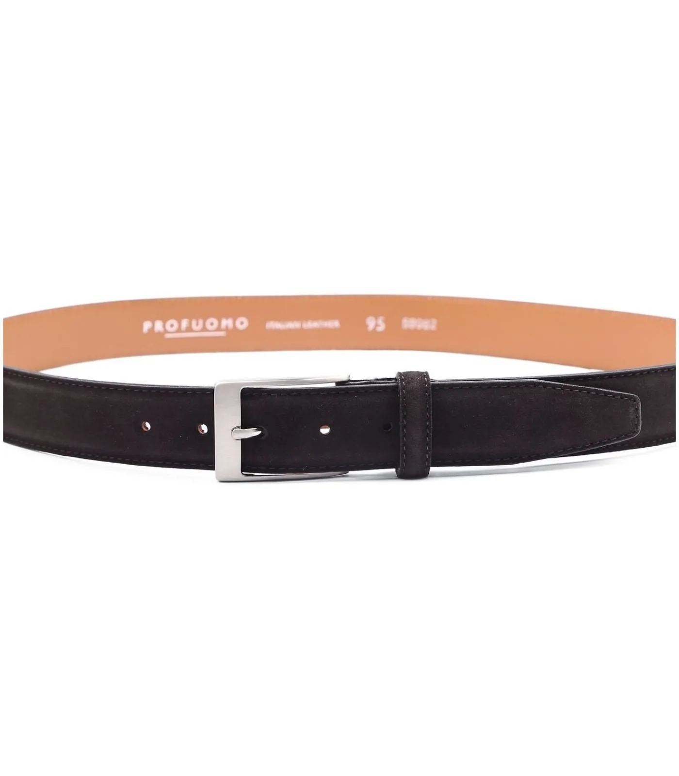New Riem Suede Donkerbruin Heren Riemen