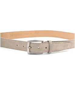 Online Riem Suede Wit Heren Riemen