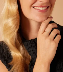 DAMES Lucardi Ring 9 Karaat - Goudkleurig