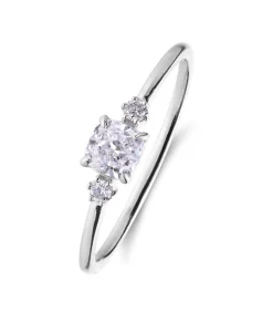 Clearance Ring 14 Karaat Goud - Witgoud DAMES Ringen