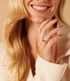 DAMES Lucardi Ring 925 Zilver - Crossaint