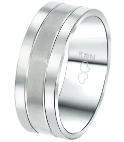 Outlet Ring 'Aruba' Staal - zilverkleurig Heren Ringen