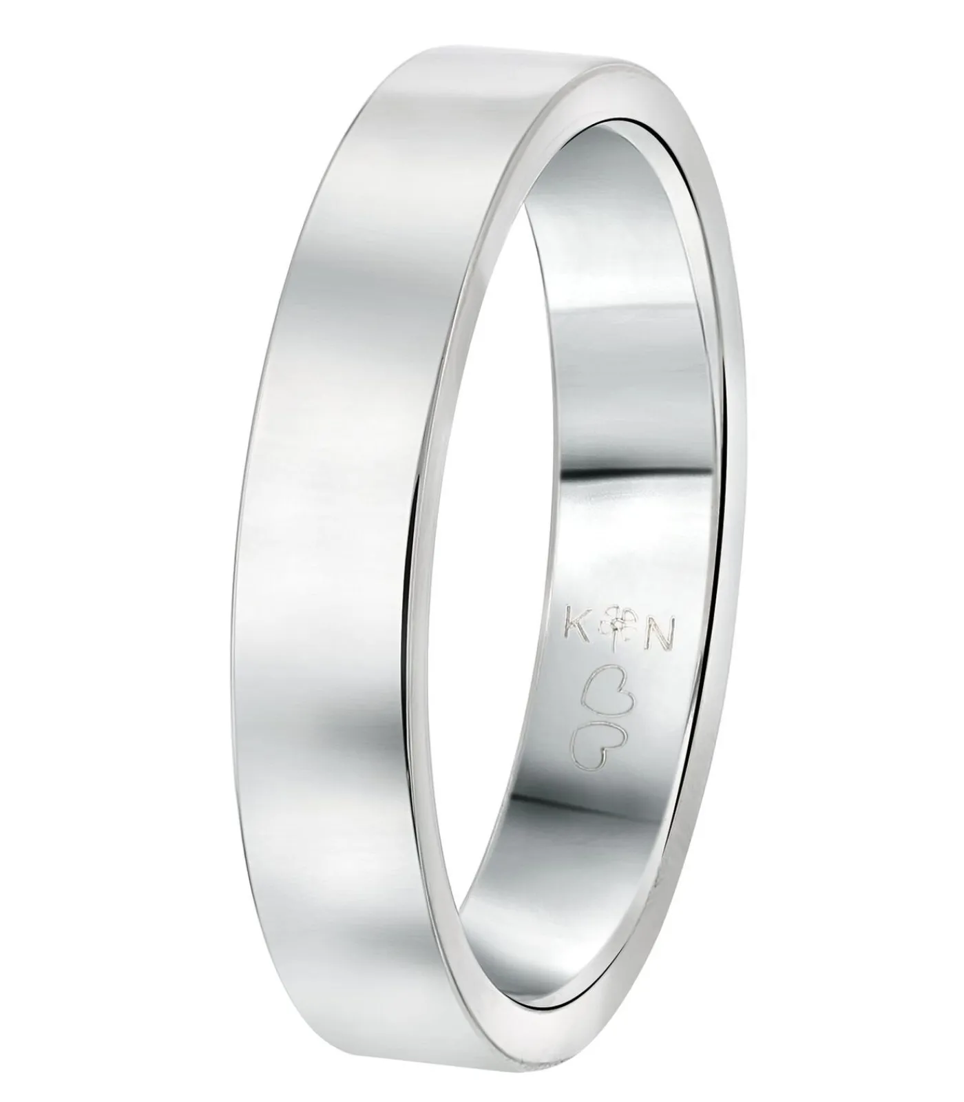 Heren Lucardi Ring 'Chicago' Staal - zilverkleurig