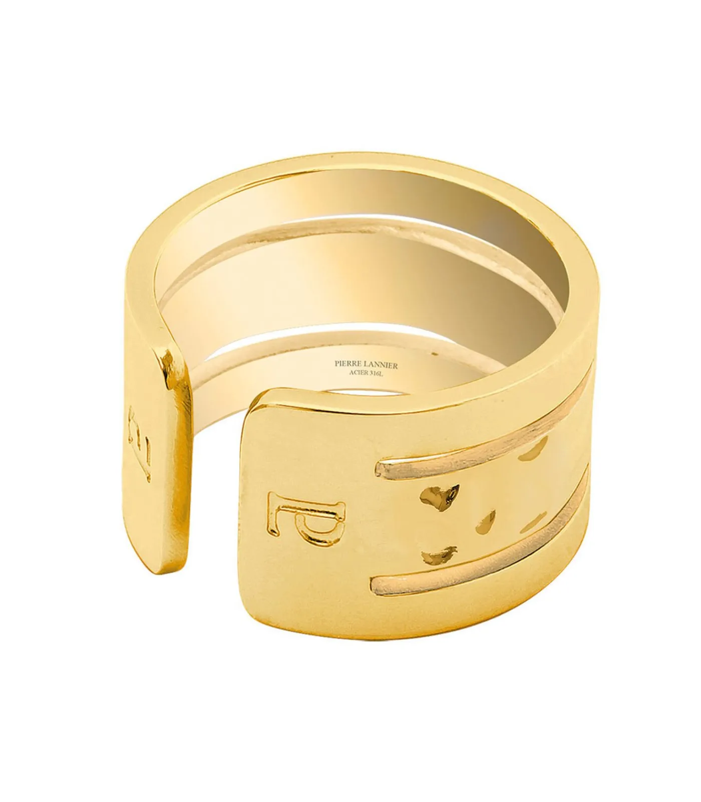 DAMES Pierre Lannier Ring "Echo" Goud Staal - BJ10A7203