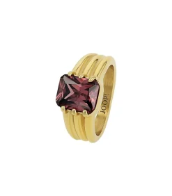 DAMES JOOP! Ring mit Stein voor dames, roestvrij staal, zirkonia