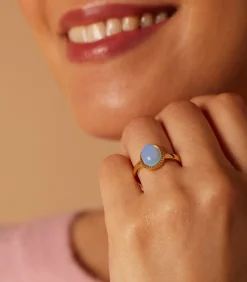 DAMES Lucardi Ring Staal - Goudkleurig