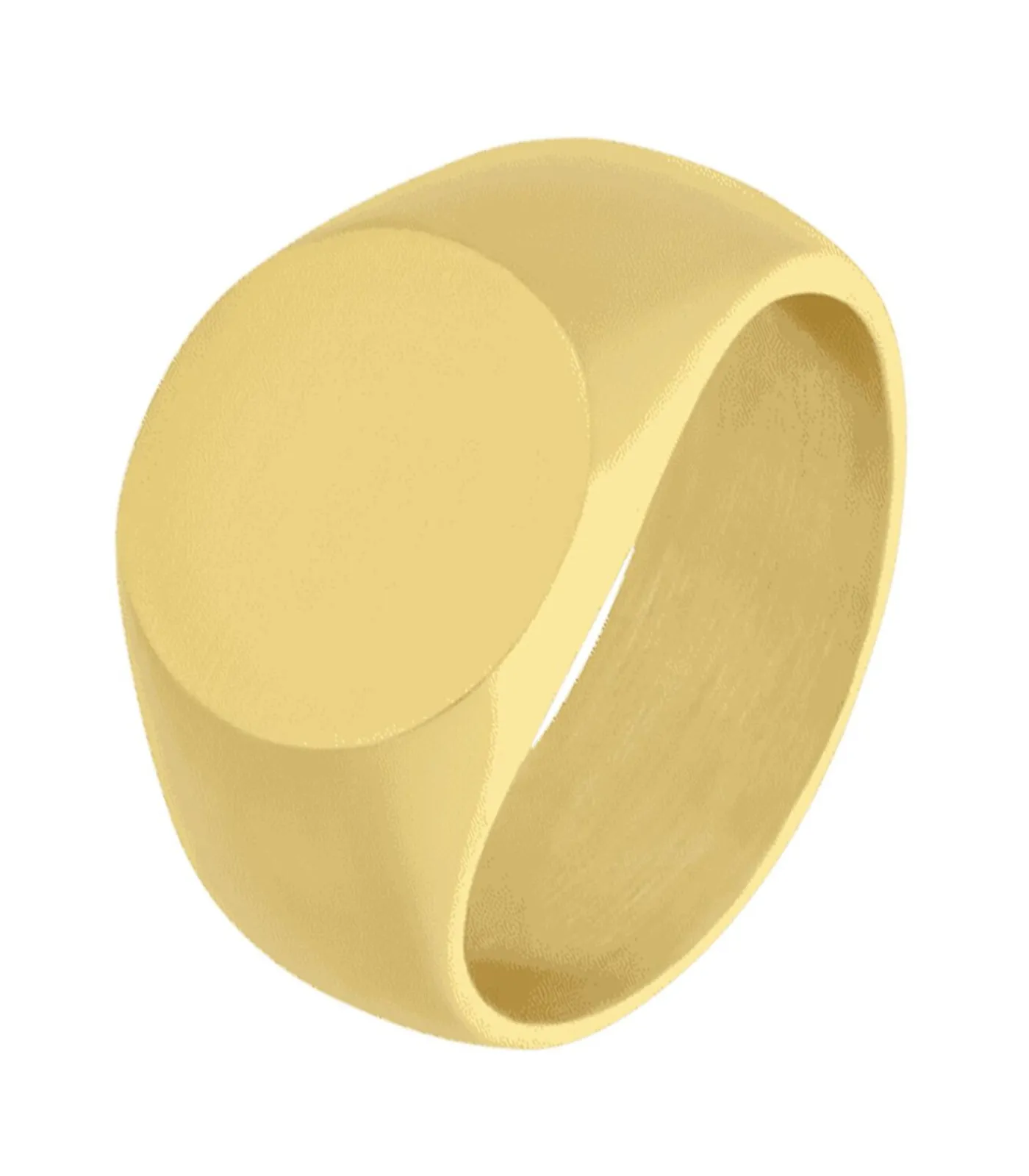 Heren Lucardi Ring Staal - goudkleurig