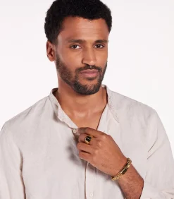 Outlet Ring Staal - goudkleurig Heren Ringen