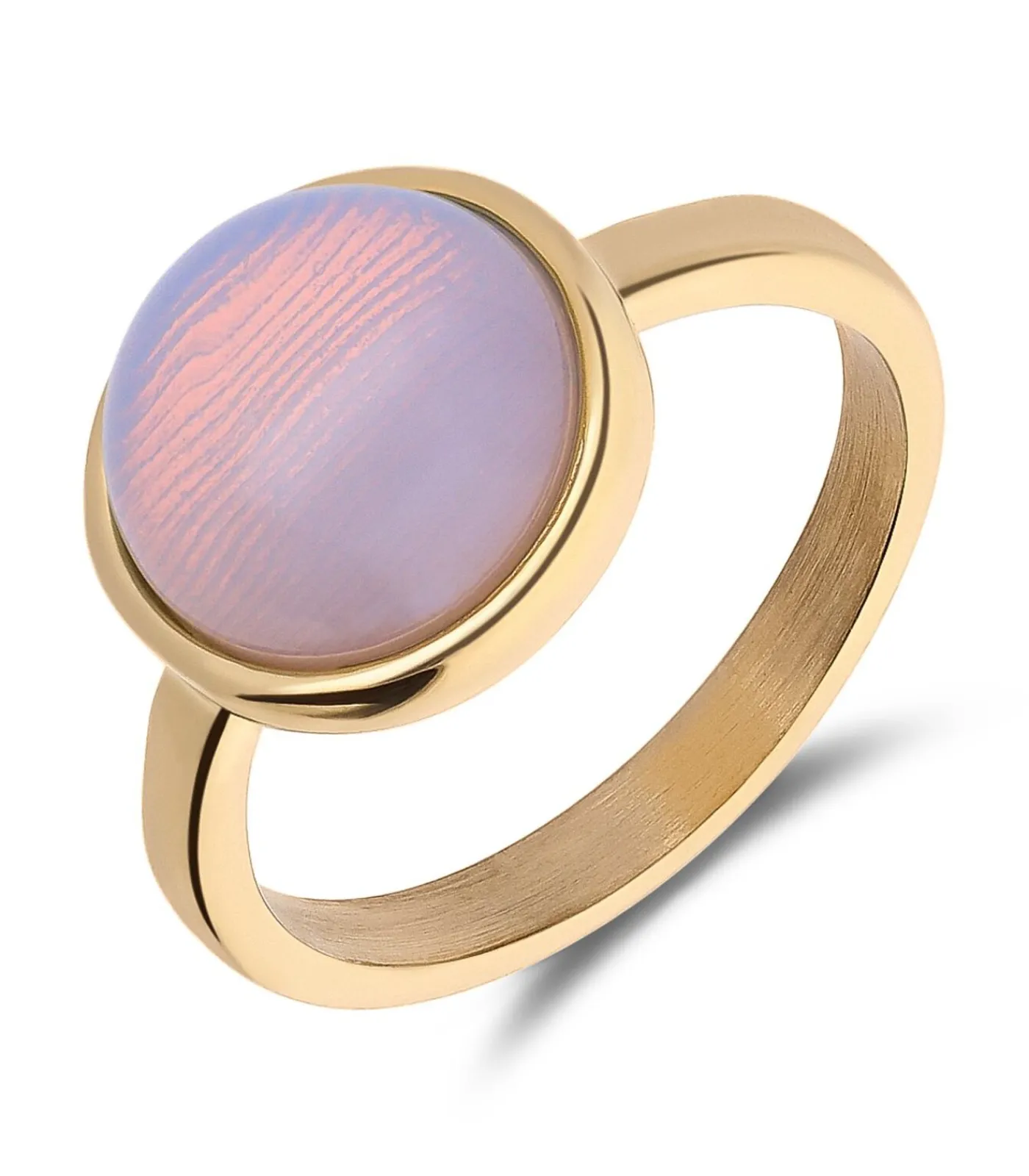 DAMES Lucardi Ring Staal - Goudkleurig