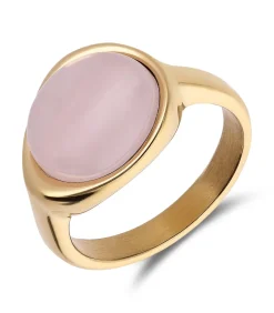 DAMES Lucardi Ring Staal - Goudkleurig
