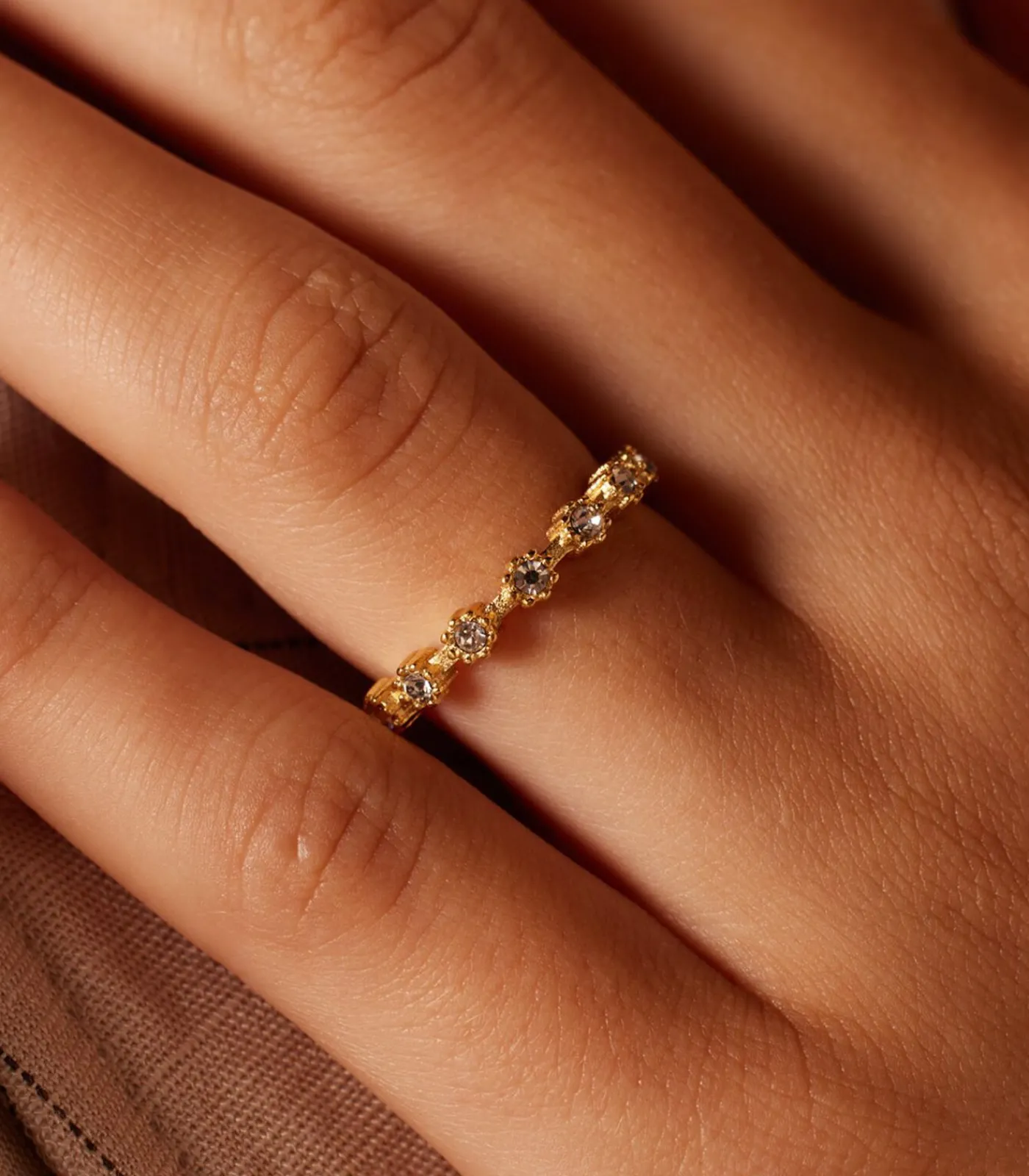 DAMES Lucardi Ring Staal - Goudkleurig