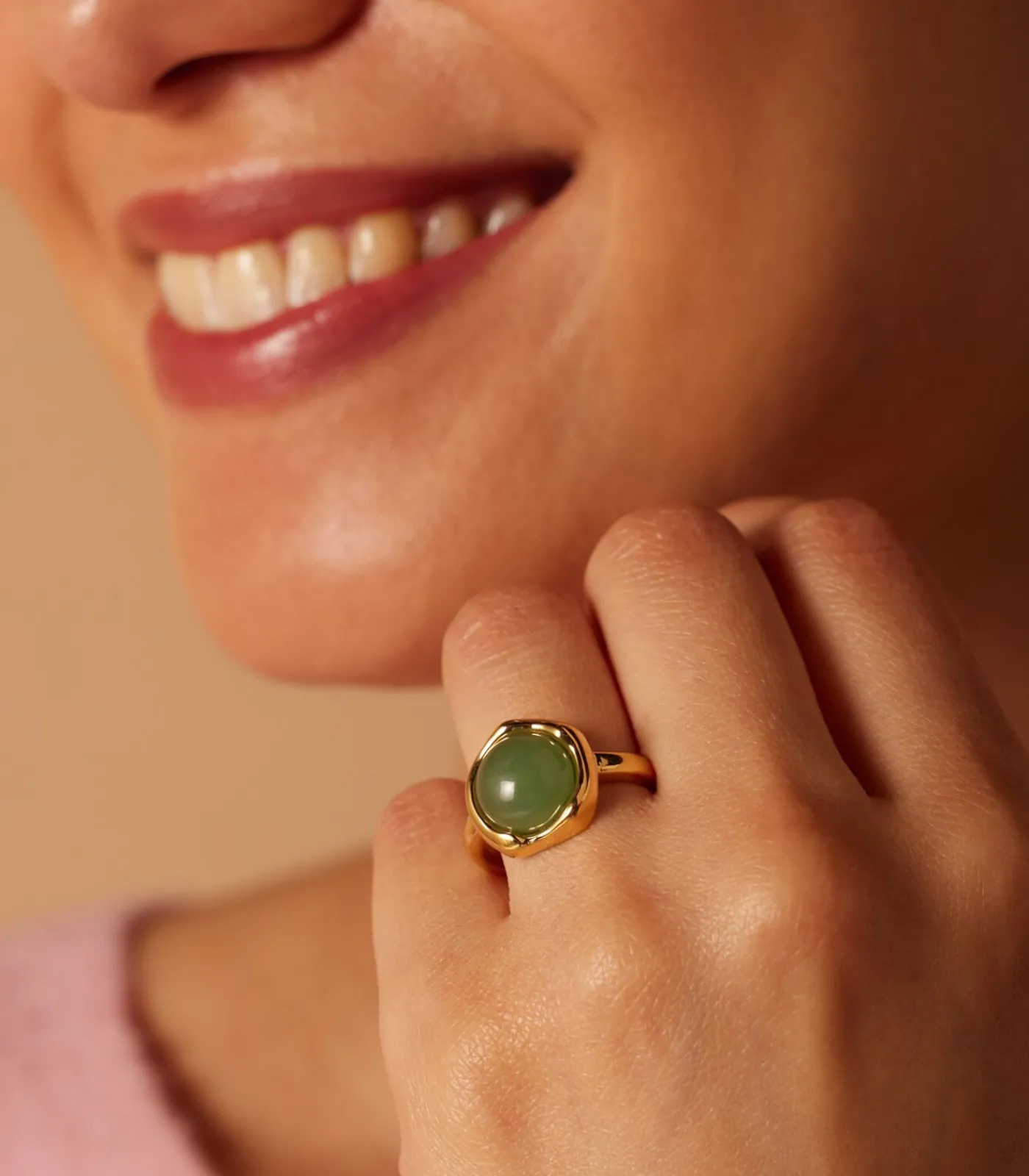 Online Ring Staal - Goudkleurig DAMES Ringen